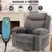 Massage Recliner Chair, 360° Swivel Rocker Reclining Chair with Massage and Heat Function for Home, Living Room (Grey) - XL-1157GM (Random Color Pick Up)