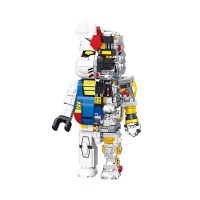 2055 PCS Mecha Bear Building Block Set, Mecha Half Robot Bear DIY Blocks Display Model for Kids, Adults - 5002