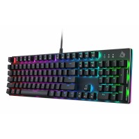 AUKEY KM-G12 Mechanical Keyboard, RGB 104 Keys Gaming Keyboard with Brown Switches, Aluminum Alloy Panel for PC and Mac