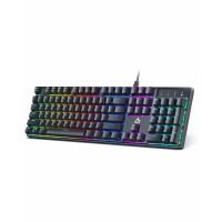 AUKEY KM-G16 Mechanical Keyboard, RGB 104 Keys Gaming Keyboard with Blue Switches for PC and Mac