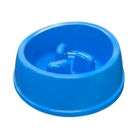 PETPHABET Dog Slow Feeder Bowl, 0.45L Non-Slip Food Bowl for Small to Medium Sized Dogs (Blue)