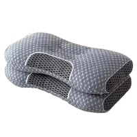 2-Pack Cervical Neck Pillow, Contoured Orthopedic Massage Pillow with Memory Foam for Neck, Spine Support (Grey) - P0038 2-Pack Cervical Neck Pillow, Contoured Orthopedic Massage Pillow with Memory Foam for Neck, Spine Support (Grey) - P0038