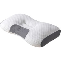 Cervical Neck Pillow, Contoured Orthopedic Massage Pillow with Memory Foam for Neck, Spine Support (White) - P0038 Cervical Neck Pillow, Contoured Orthopedic Massage Pillow with Memory Foam for Neck, Spine Support (White) - P0038