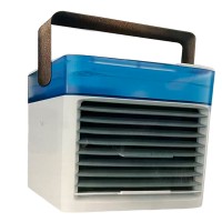 Portable Personal Air Cooler USB-Rechargeable Mini AC Fan & Humidifier 4-Speed Quiet Evaporative Cooling, 7-Color LED Light, Top-Fill Water Tank, Replaceable Cartridge | Desk, Bedroom, Travel Portable Personal Air Cooler USB-Rechargeable Mini AC Fan & Humidifier 4-Speed Quiet Evaporative Cooling, 7-Color LED Light, Top-Fill Water Tank, Replaceable Cartridge | Desk, Bedroom, Travel