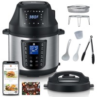 20-In-1 Pressure Cooker with Air Fryer Lid, 6L Stainless Steel Pot, 15 Preset Menu, 5 Cooking Functions for Air Fry, Pressure Cook, Saute, Steam - OH-AFPC-6 20-In-1 Pressure Cooker with Air Fryer Lid, 6L Stainless Steel Pot, 15 Preset Menu, 5 Cooking Functions for Air Fry, Pressure Cook, Saute, Steam - OH-AFPC-6
