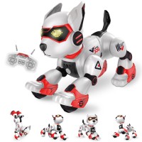 Remote Control Robot Dog Toy for Kids, Rechargeable RC Robotic Puppy with Gesture Control, Touch Sensor, LED Eyes, Music, Stories, Programmable Actions, USB Charging K101 Remote Control Robot Dog Toy for Kids, Rechargeable RC Robotic Puppy with Gesture Control, Touch Sensor, LED Eyes, Music, Stories, Programmable Actions, USB Charging K101