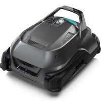 Cordless Pool Vacuum, Robotic Pool Cleaner with Strong Suction, LED Indicator for Above/In-Ground Flat Pools Up to 60 ft