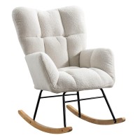 Rocking Chair, Modern Tufted Upholstered Chair with High Backrest for Home, Nursery, Living Room, Bedroom - 230309001 Rocking Chair, Modern Tufted Upholstered Chair with High Backrest for Home, Nursery, Living Room, Bedroom - 230309001