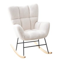 Rocking Chair, Modern Tufted Upholstered Rocking Chair with High Backrest for Home, Nursery, Living Room, Bedroom - WH001ROCKING01