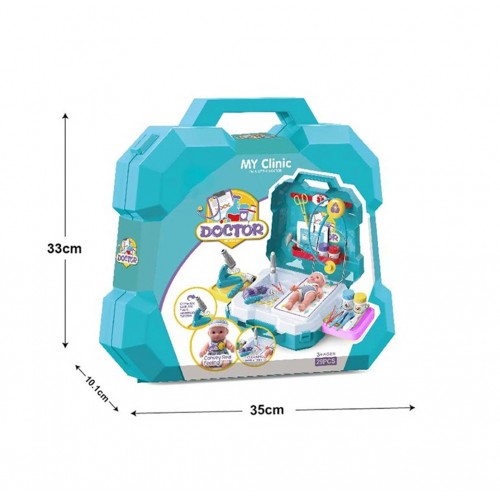 Kids 29PCS My Clinic Educational Toys Medical Clinic Doctor Play Set with  Carrying Case