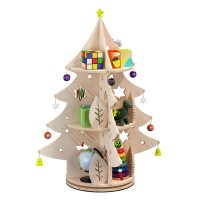 3 Tier Tree-Shaped Rotating Wooden Bookshelf, 360° Rotating Organizer Shelf for Home, Bedroom, Kids' Room, Classroom 3 Tier Tree-Shaped Rotating Wooden Bookshelf, 360° Rotating Organizer Shelf for Home, Bedroom, Kids' Room, Classroom
