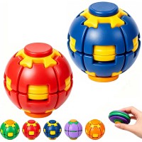 Press and Spin Fidget Balls, Transforming Sensory Toy, 2 Pack Press and Spin Fidget Balls, Transforming Sensory Toy, 2 Pack