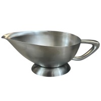 Stainless Steel Sauce Boat, 8oz Gravy Boat with Handle for Gravy, Roasting Sauces, Salad Dressings, Milk, Custard, Cream - 88004111A