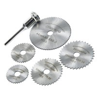 Mini HSS Circular Saw Blades, 6-Piece Rotary Tool Set, 22-44 mm Mini HSS Circular Saw Blades, 6-Piece Rotary Tool Set, 22-44 mm