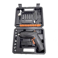 47-Piece Cordless Screwdriver Set, USB Rechargeable, Black 47-Piece Cordless Screwdriver Set, USB Rechargeable, Black