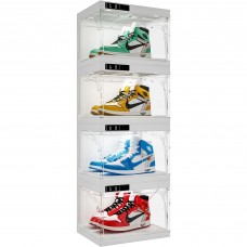 ANTBOX Smart Control Shoe Box, Stackable Sneaker Display Case with LED Lights,  Auto-Opening (4 Pack) - AT-B01