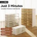 ANTBOX Portable Shoe Box, 10 Tier 10 Pairs, Portable Shoe Organizers Storage Boxes with Magnetic Door, Easy Assembly - S1-S10-D5(C)