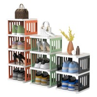 12-Tier Shoe Storage Rack, Compact Narrow Shoe Cabinet Organizer for Home, Bedroom, Entryway, Closet - W-12016