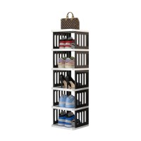 6-Tier Shoe Storage Rack, Compact Narrow Shoe Cabinet Organizer for Home, Bedroom, Entryway, Closet - W-12014