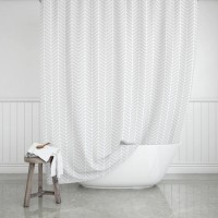 Shower Curtain, Grey White Geometric Bathroom Curtain, 100% Polyester Fabric, 12 Buttonholes, Machine Washable, Modern Bath Decor for Home, Apartment, Condo Shower Curtain, Grey White Geometric Bathroom Curtain, 100% Polyester Fabric, 12 Buttonholes, Machine Washable, Modern Bath Decor for Home, Apartment, Condo