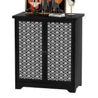 Buffet Sideboard Cabinet with Storage, Accent Storage Cabinet with Patterned Doors for Home, Living Room, Kitchen, Entryway - SC02