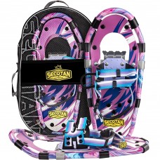 Kids Snowshoes, 17 inch Lightweight Aluminum Snowshoes with Bag for Kids, Youth 6-12 Years Old (Purple)