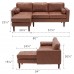 Modular Sectional Sofa, 80 inch L Shape Sofa, Modern 3 Seater Sofa with Wooden Legs for Home, Living Room - XLM3