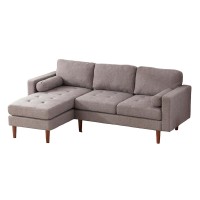 Modular Sectional Sofa, 80 inch L Shape Sofa, Modern 3 Seater Sofa with Wooden Legs for Home, Living Room - XLM3