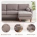 Modular Sectional Sofa, 80 inch L Shape Sofa, Modern 3 Seater Sofa with Wooden Legs for Home, Living Room - XLM3