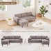 Modular Sectional Sofa, 80 inch L Shape Sofa, Modern 3 Seater Sofa with Wooden Legs for Home, Living Room - XLM3