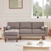 Modular Sectional Sofa, 80 inch L Shape Sofa, Modern 3 Seater Sofa with Wooden Legs for Home, Living Room - XLM3