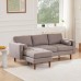 Modular Sectional Sofa, 80 inch L Shape Sofa, Modern 3 Seater Sofa with Wooden Legs for Home, Living Room - XLM3