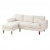 Modular Sectional Sofa, 80 inch L Shape Sofa, Modern 3 Seater Sofa with Wooden Legs for Home, Living Room - XLM3