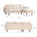 Modular Sectional Sofa, 80 inch L Shape Sofa, Modern 3 Seater Sofa with Wooden Legs for Home, Living Room - XLM3