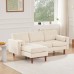 Modular Sectional Sofa, 80 inch L Shape Sofa, Modern 3 Seater Sofa with Wooden Legs for Home, Living Room - XLM3