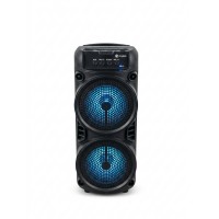 Portable Bluetooth Speaker, Dual 3-Inch Drivers, 10W Output, LED Lights, 1200mAh Rechargeable Battery, USB/TF Card/Mic Inputs, 26.5 cm Compact Party Speaker for Home, Office & Travel CBS-3025C Portable Bluetooth Speaker, Dual 3-Inch Drivers, 10W Output, LED Lights, 1200mAh Rechargeable Battery, USB/TF Card/Mic Inputs, 26.5 cm Compact Party Speaker for Home, Office & Travel CBS-3025C