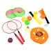 Outdoor Sports Toy Games Set, 13 PCS Sports Backpack Set with Frisbee, Badminton, Scoop Ball, Toss and Catch