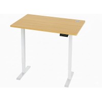Electric Standing Desk, 140 × 60 cm Adjustable Height 73-122 cm  Sit-Stand Desk with Memory Preset, Motor Lift System, Oak Woodgrain Desktop & White Frame — Ergonomic Home Office Workstation Model 140BW Electric Standing Desk, 140 × 60 cm Adjustable Height 73-122 cm  Sit-Stand Desk with Memory Preset, Motor Lift System, Oak Woodgrain Desktop & White Frame — Ergonomic Home Office Workstation Model 140BW