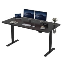 Electric Standing Desk, 160 x 70 cm Steel Adjustable Height Desk, Quick Assembly, Ultra-Quiet Motor - SM22F-05R-1670