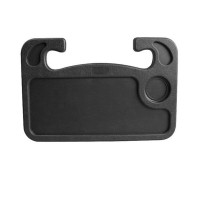 Steering Wheel Tray, 2-Sided Car Laptop Desk & Food Tray, Lightweight Portable Vehicle Table with Cup Holder & Pen Slot, 17 x 11 in, for Parked Car Work, Travel, Meals & Reading Steering Wheel Tray, 2-Sided Car Laptop Desk & Food Tray, Lightweight Portable Vehicle Table with Cup Holder & Pen Slot, 17 x 11 in, for Parked Car Work, Travel, Meals & Reading