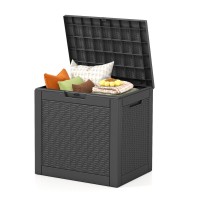 31 Gallon Outdoor Storage Deck Box Waterproof & UV Resistant Patio Storage Bin with Lockable Lid & Side Handles 220 lb Load Capacity Rattan Style for Yard Balcony Pool 31 Gallon Outdoor Storage Deck Box Waterproof & UV Resistant Patio Storage Bin with Lockable Lid & Side Handles 220 lb Load Capacity Rattan Style for Yard Balcony Pool