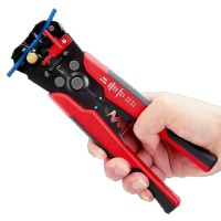 Automatic Wire Stripper and Crimper, 10-24 AWG, Red and Black Automatic Wire Stripper and Crimper, 10-24 AWG, Red and Black
