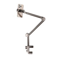 Adjustable Tablet & Phone Holder Stand Clamp-On Metal Arm, 12–24 cm Wide Compatibility, Multi-Angle Bed Desk Mount for Reading, Streaming, Video Calls, Home Office Dorm Adjustable Tablet & Phone Holder Stand Clamp-On Metal Arm, 12–24 cm Wide Compatibility, Multi-Angle Bed Desk Mount for Reading, Streaming, Video Calls, Home Office Dorm