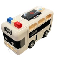  Ambulance Theme Toy Bus with Interactive Play Features Removable Medical Kit & Steering Wheel White - Educational Rescue Vehicle Toy for Kids Ages 3+ Model 265-3