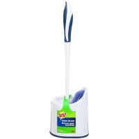 SCOTCH BRITE Toilet Brush Set with Ergonomic Handle, Storage Caddy for Bathroom Cleaning