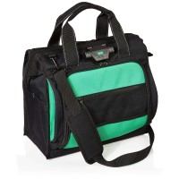 Lighted Tool Bag Organizer 40-Pocket Heavy-Duty Tool Tote with LED Light, Wide Opening, Padded Shoulder Strap & Zipper Pockets 17.75 in Green/Black Contractor Bag Lighted Tool Bag Organizer 40-Pocket Heavy-Duty Tool Tote with LED Light, Wide Opening, Padded Shoulder Strap & Zipper Pockets 17.75 in Green/Black Contractor Bag