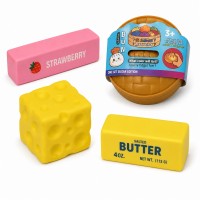 Food Themed squishy toys, squishy toys, slow-rising, fidget set, 4-pack, ages 3+ Food Themed squishy toys, squishy toys, slow-rising, fidget set, 4-pack, ages 3+