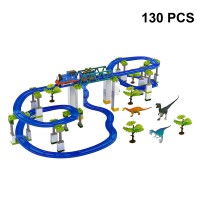 130 PCS DIY Train Track, Puzzle Track Rail Train Toy Set, Educational Learning Toy for Kids - 599-29A