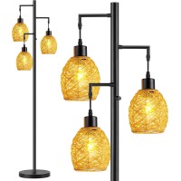 SUNMORY Tree Floor Lamp, 68" inch Tall Dimmable Lamp with Rattan Shade for Home, Bedroom, Office - KL2109F-Y SUNMORY Tree Floor Lamp, 68" inch Tall Dimmable Lamp with Rattan Shade for Home, Bedroom, Office - KL2109F-Y