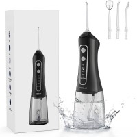 DSDdental Electric Water Flosser, Dental Oral Irrigator with 4 Jet Tips, 5 Modes, 300ML Water Tank, USB Rechargeable for Teeth, Gums, Braces, Dental Care - FC-630